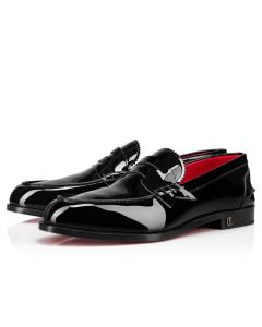 Christian Louboutin No Penny Loafers Patent Calf Black