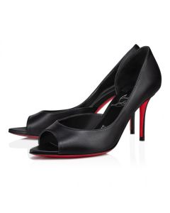 Christian Louboutin Open Apostropha 80mm Pumps Nappa Leather Black