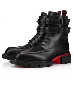 Christian Louboutin Our Fight Boots Calf Leather Mesh Black