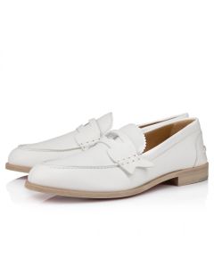 Christian Louboutin Penny Loafers Calf Leather White