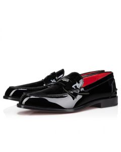 Christian Louboutin Penny Loafers Patent Calf Leather Black
