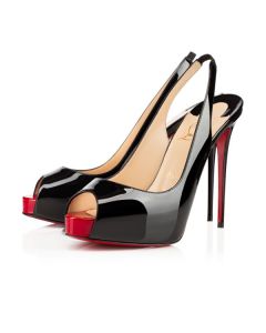 Christian Louboutin Platforms Private Number 120 mm Black/red Patent Leather