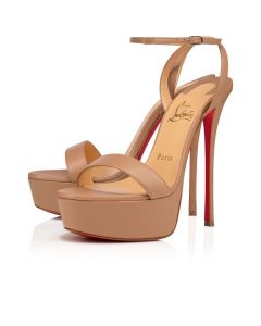 Christian Louboutin Platforms Queen Alta 150 mm Nude Nappa leather
