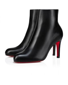 Christian Louboutin Pumppie Booty 85 Mm Low Boots Calf Leather Black