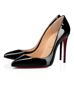 Christian Louboutin Pumps Pigalle Follies Strass 100mm Black Patent Leather