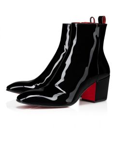 Christian Louboutin Rosalio St 70 Mm Boots Patent Calf Leather Black