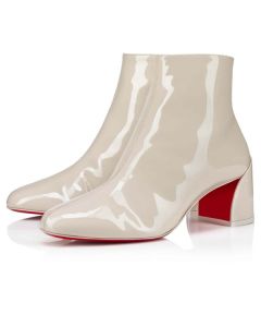 Christian Louboutin Spikita Booty Turela 55 mm Craie/lin Craie Patent Shoes