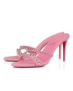 Christian Louboutin Tatoosh Spikes 85 Mm Mules Kid Leather And Spikes Calipso