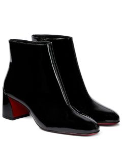 Christian Louboutin Turela 55mm Patent Leather Ankle Boots Black