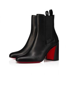Christian Louboutin Turelastic 85 Mm Low Boots Calf Leather Black