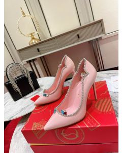 Christian Louboutin Wo Chick Queen 100 Patent Leather Pumps Pink